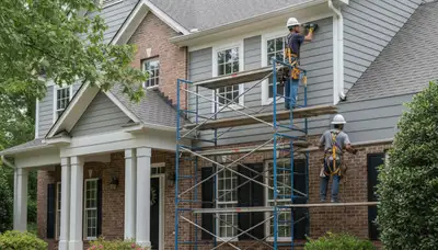 Vinyl siding installation service in Greensboro, NC for a residential home exterior