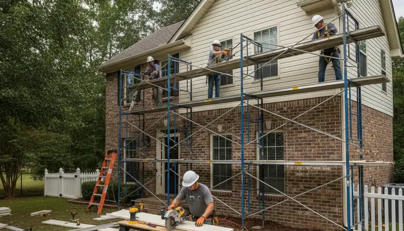 Vinyl siding installation in Greensboro, NC for a local home exterior upgrade