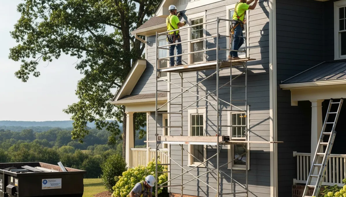 Vinyl siding installation in Greensboro, NC by a professional siding contractor