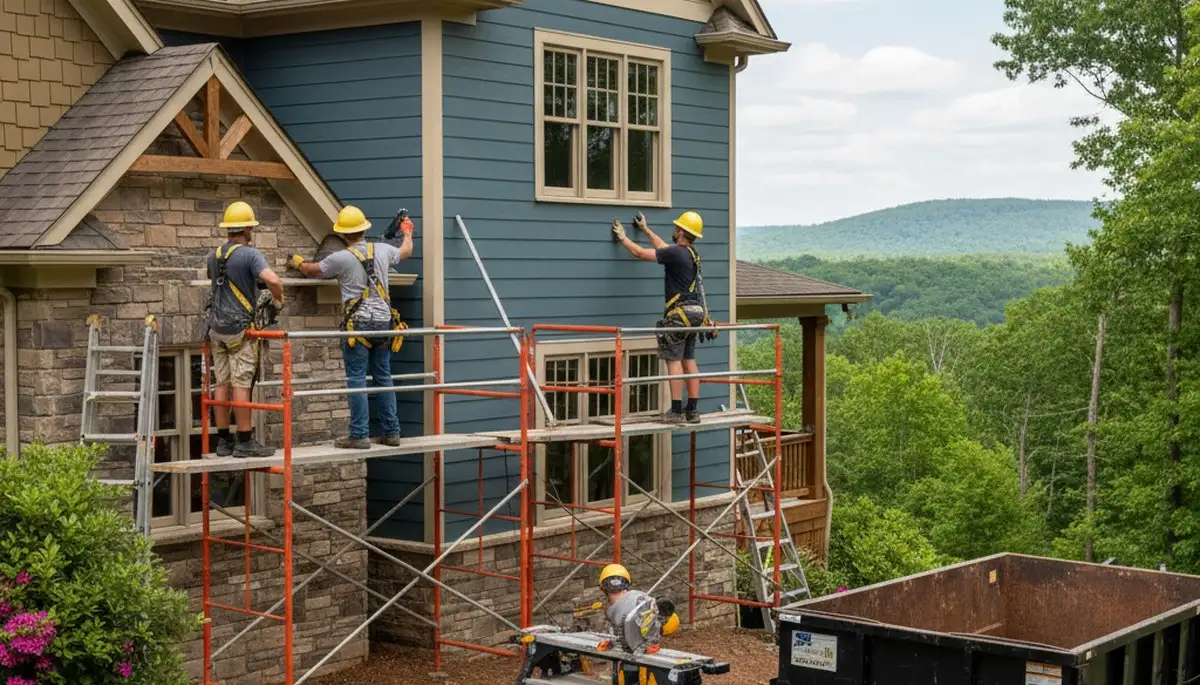 Vinyl siding installation in Greensboro, NC by a professional siding contractor