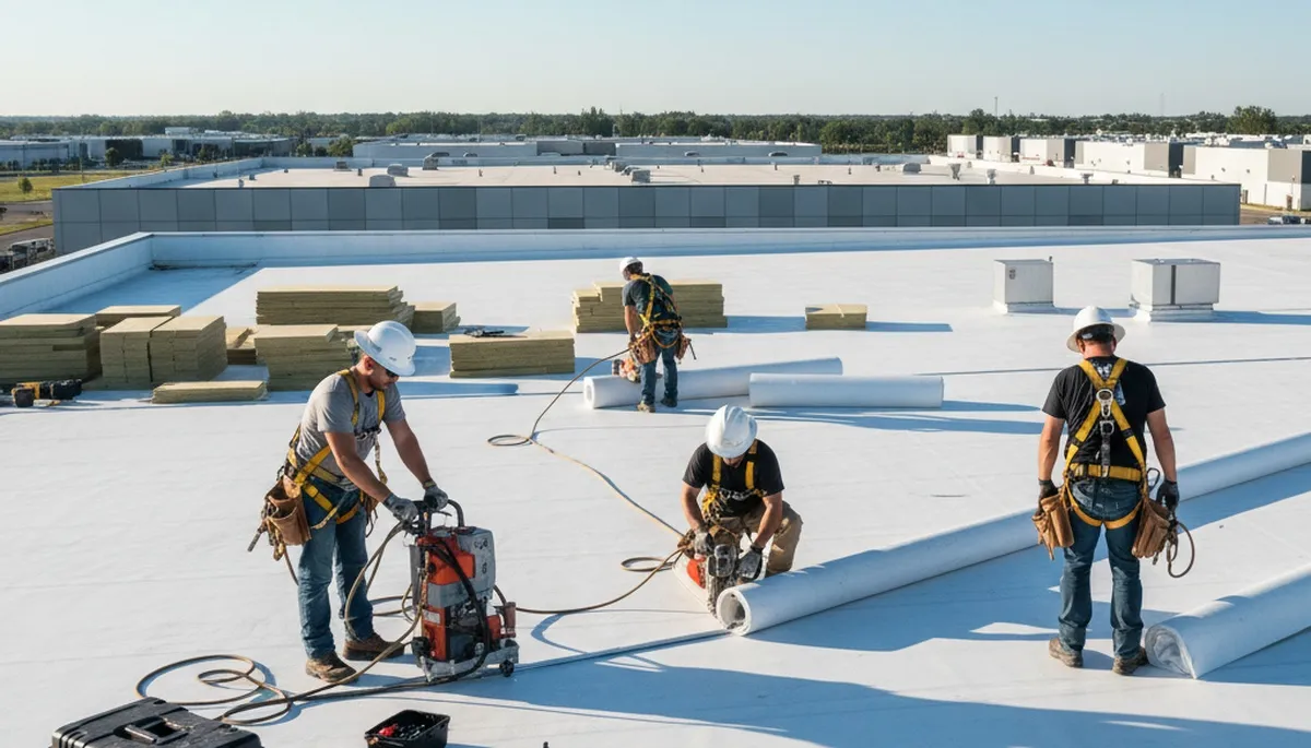 Commercial roofing installation in Greensboro, NC for durable business weather protection