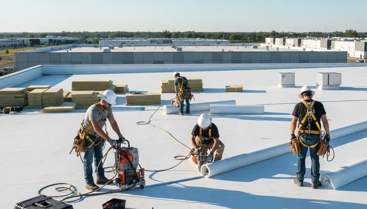 Commercial roofing installation in Greensboro, NC for durable business weather protection