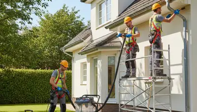 Gutter cleaning service in Greensboro, NC by FX Remodeling & Exteriors to protect homes from water damage