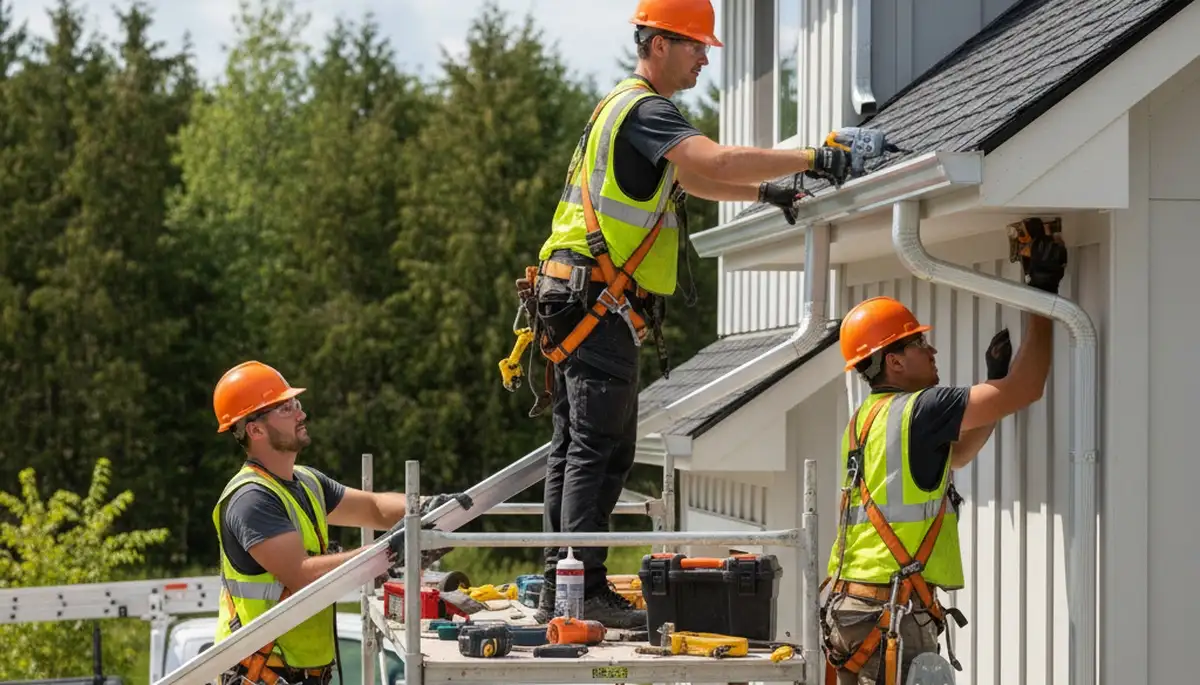 Greensboro, NC gutter installation by FX Remodeling & Exteriors for home water protection