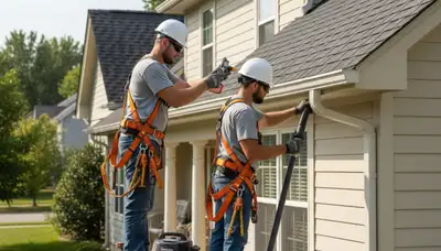 Greensboro, NC gutter repair for sagging, leaking gutters on a local home by FX Remodeling & Exteriors