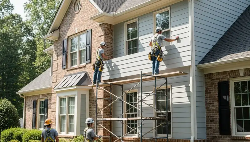 Vinyl siding installation in Greensboro, NC for a home exterior upgrade