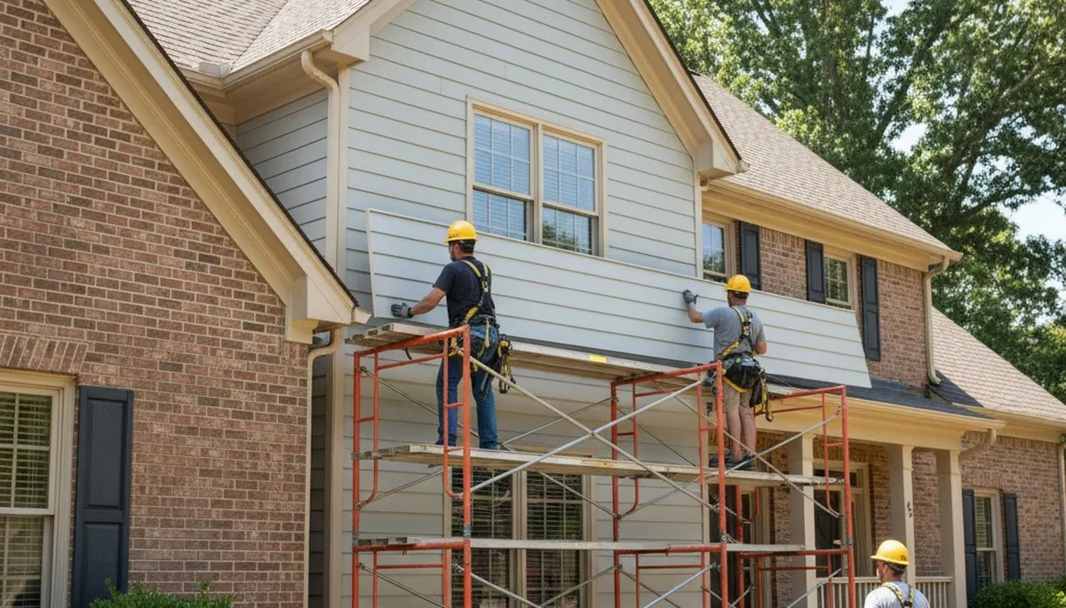 Vinyl siding installation service in Greensboro, NC for a residential home exterior
