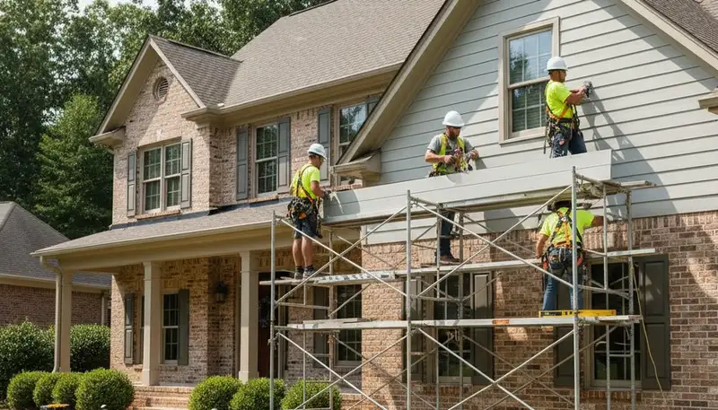 Vinyl siding installation in Greensboro, NC for a home exterior upgrade