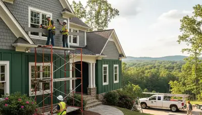 Vinyl siding installation in Greensboro, NC for a residential home exterior