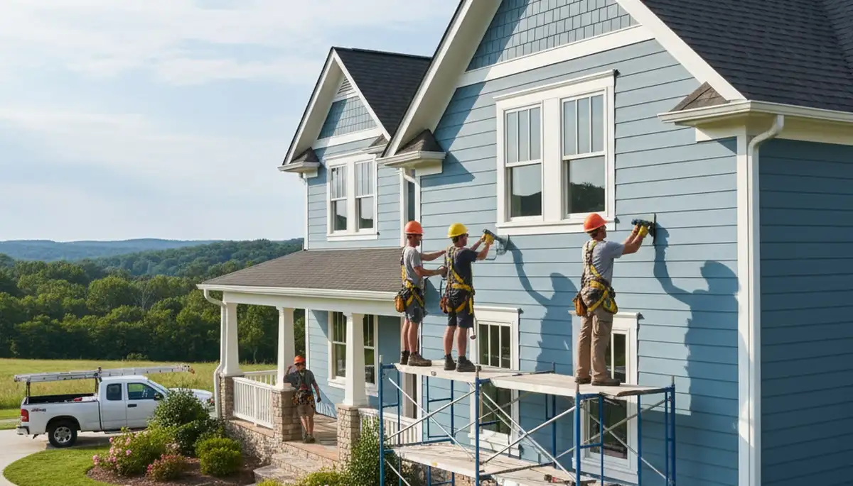 Vinyl siding installation in Greensboro, NC by local siding professionals