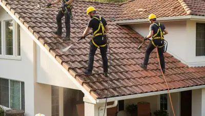 Roof cleaning in Greensboro, NC by FX Remodeling & Exteriors for algae and moss removal