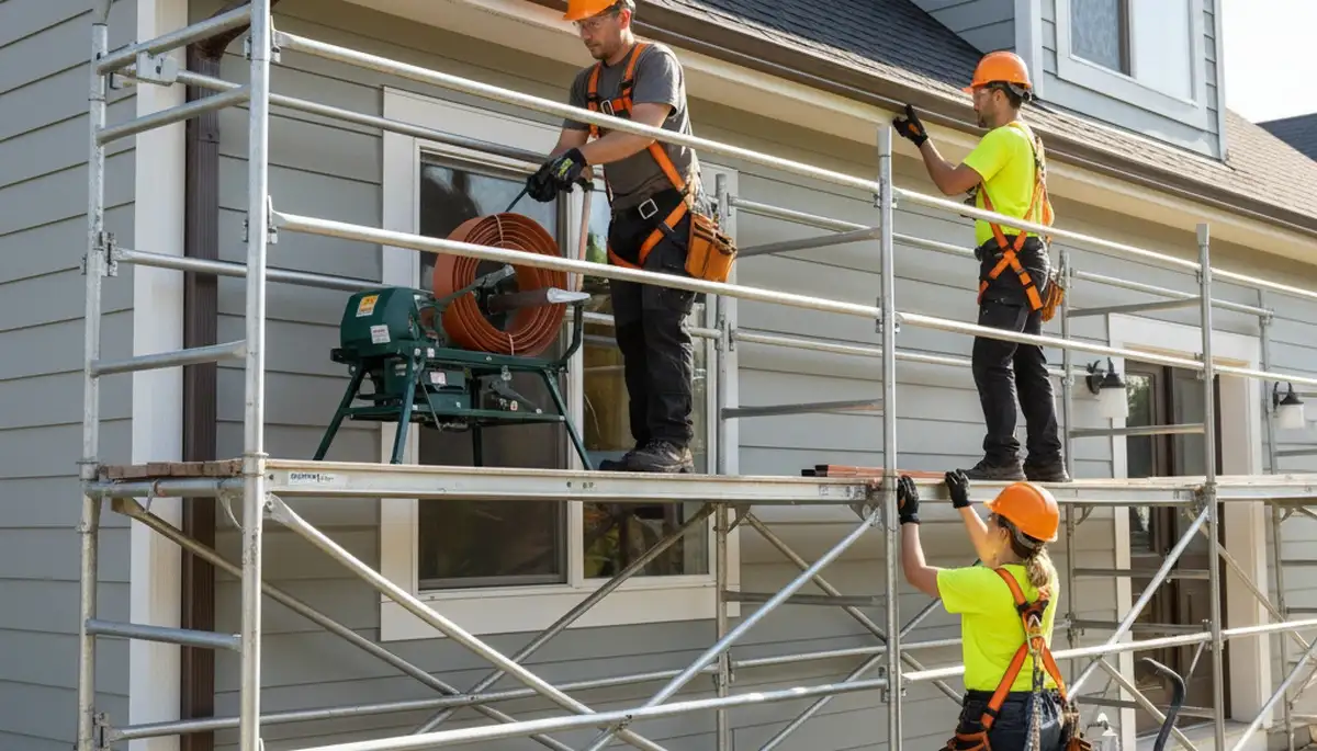 Seamless gutter installation in Greensboro, NC for home protection and moisture control