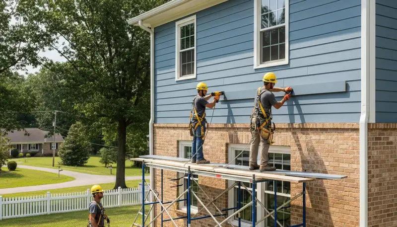 Vinyl siding installation in Greensboro, NC by a professional siding contractor