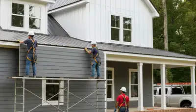Vinyl siding installation by Greensboro, NC siding contractors