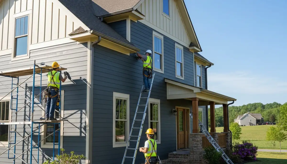 Vinyl siding installation service in Greensboro, NC by local siding contractors