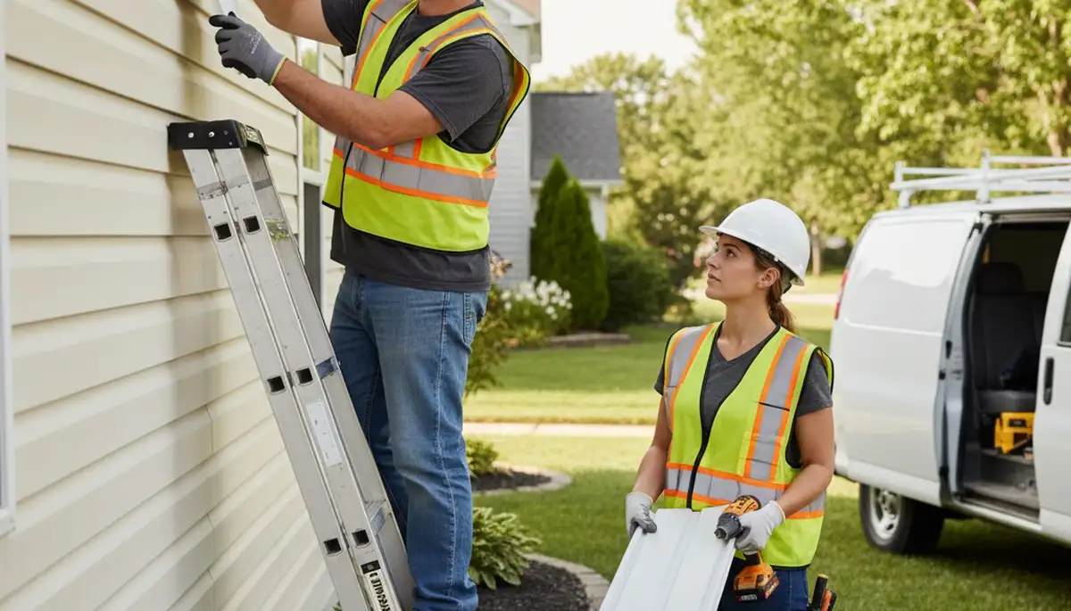 Vinyl siding repair in Greensboro, NC by FX Remodeling & Exteriors for cracked and storm-damaged siding